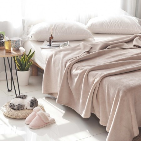 Sofia blanket, size 160x220 cm, beige color-1