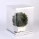 Box for flowers with a vase and PVC are folding windows, 23 x 30 x 23 cm, silver
