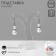 V-shaped earrings stand, 7.5x3.5x8.5 cm, 2 mm plexiglass, in a protective film