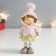 Souvenir Polystone Suspension "Girl in a pink jacket with a hood" 6x5x13 cm