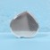 Folding mirror, 7 × 6 cm, silver color
