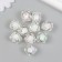 Busina for creativity plastic "Crystal-moraine white" set of 10 pcs. 1.6x1.6x1.6 cm