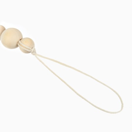 Holder for the nipple - dummy "heart", wooden, beige color-6
