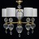 The Odelia chandelier, size 88x312x88 cm, 200W 5XE27 IP 20