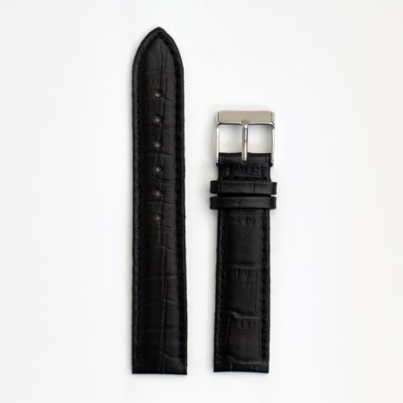 Watch strap, male, 18 mm, harness 75 mm, larynx 115 mm, genuine leather-1