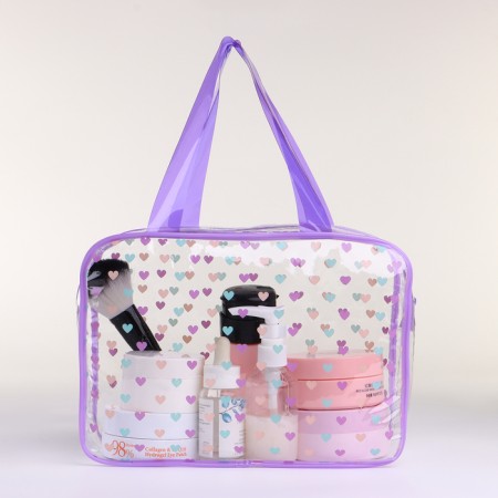 Lightning cosmetic bag, lilac color-1