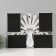 Photo frame plastic in 4 photos 10x15 "Vase with spikelets" white 41.5x32.2x2.5 cm