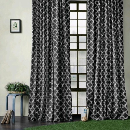 Set of curtains "Tristan", size 170 x 270 cm - 2 pcs, black