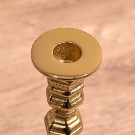 Antik candlestick 22 cm, aluminum-3