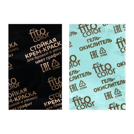 Persistent Fito Color eyebrow cream for eyebrows and eyelashes, graphite color (for 2 applications), 2x2 ml-2