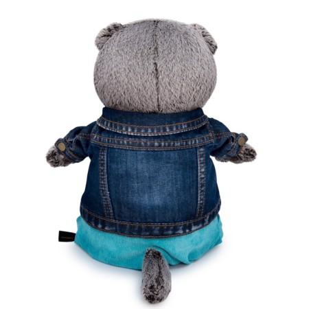 Soft toy "Basik in a jeans jacket and turquoise pants", 25 cm-6