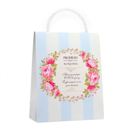Gift set Rose Body Collection: hand cream, 50 ml + boiling salt for a bath, 20 g-1