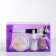 Cosmetic bag with a zip-skin clock, purple color