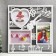 Photo frame plastic in 3 photos 10x15, 13x12 cm "Violin and notes" White 34x32 cm