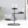 Summary metal, glass for 3 candles "Curve line" D = 2-5 cm black 16x6x18.5 cm