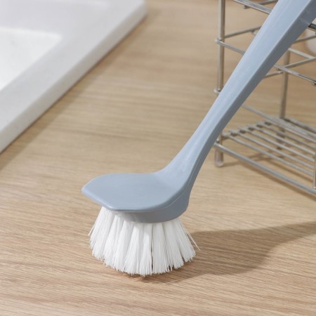Brush for dishes with a straight handle of etna, color gray color-2