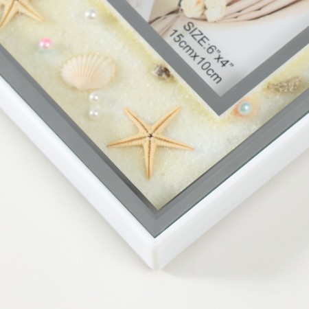 Photo frame "Wedding" plastic, 10x15 cm, col. White, horizontal-2