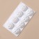 Form for mousse desserts and baking konfinetta "Karamella", silicone, 29.5 × 17.2 × 2.5 cm, 8 cells (d = 6.5 cm), white color