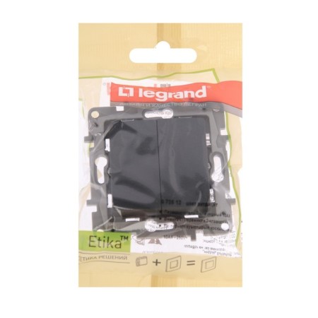 The mechanism of the switch-redeemer is 2 kl. JP Legrand "Etika Plus", author, anthracite 672612-2