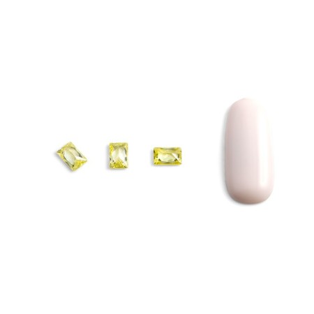 Crystals for volumetric inlay Pole "Baget", No. 1, yellow, 10 pcs