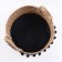 Storage basket "Colombia", with handles, 28 x 28 x 17 cm, natural, black