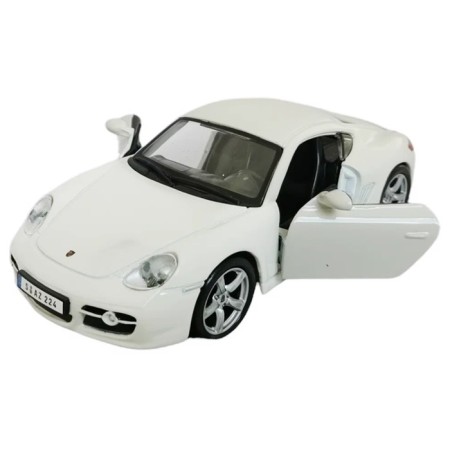 Machine BBURAGO Porsche Cayman S, Die-Cast, 1:32, white color-2