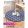 The tablecloth “Beautiful snowfall”, round, oxford, elastic band, size 120x120 cm, diameter 75-100 cm