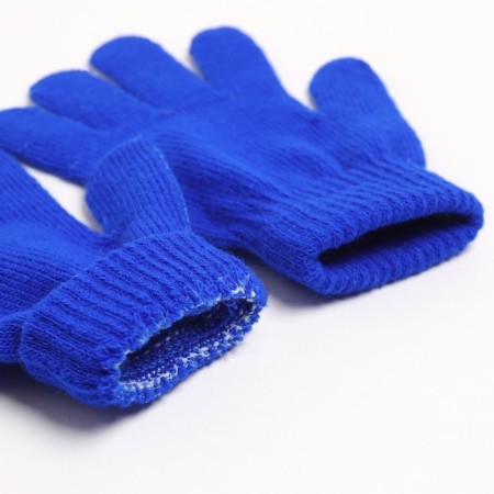 Children's gloves minku "plain", col. Blue, rr 15 (6-8 years)-2