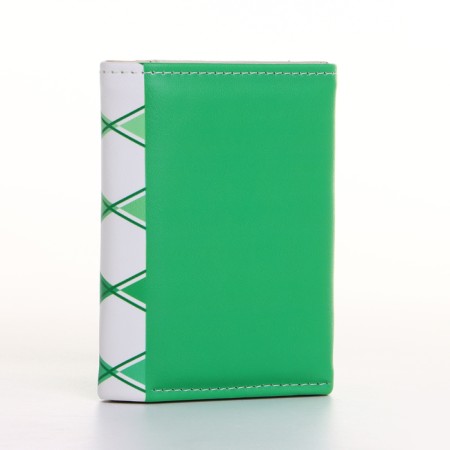 Women's wallet on the button, green color-1