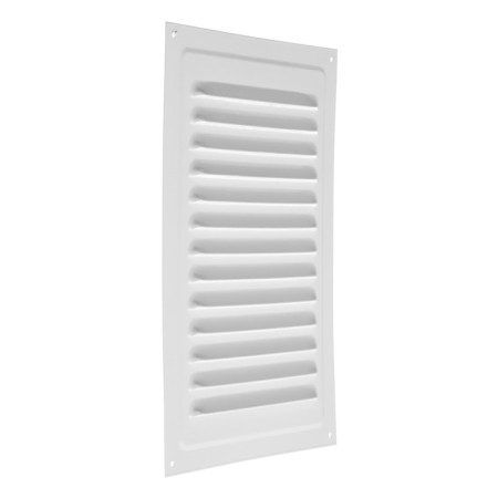 Ventilation grate "Space" RM2030, 200 x 300 mm, with a grid, metal, white-1