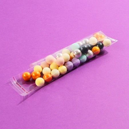 BOPP package with adhesive valve, transparent 6 x 16/4 cm, 25 mkm-7