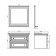 Comforty Ferrara 80 mirror, white gloss, 78x77 cm