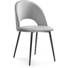 Chair on the metal frame Irre Metal/velor, black/gray 50x55x82 cm