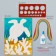 Quilling set of 170 strips with "Turtle and Corals" tools 25x33.7 cm