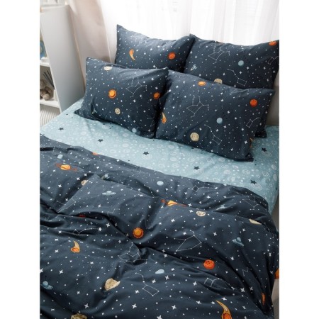 Bed linen 1.5 joint venture "Planets", size 145x215 cm, 145x215 cm, 70x70 cm - 2 pcs-1