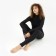 Women's thermal underwear (longshit, leggings) minku Black color, river 46