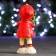 New Year's figure "Girl with bells" Red, 7x7x17cm