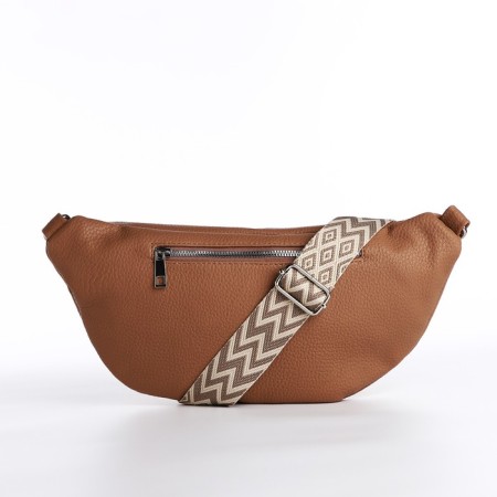 Cross-Bodi Bag on a zipper, beige color-3