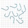 The hook Owner Pint Hook Blue No. 2, 9 pcs.