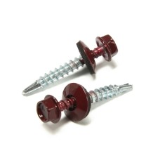 Roofing screws 4.8x35 mm, RAL3005 BORNT color, 250 pcs.