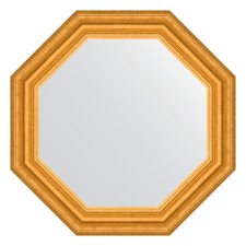 Mirror in the baguette frame, aged gold 67 mm, 52.6x52.6 cm