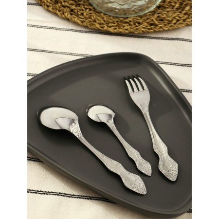 Set of cutlery "Troika", 18 items, cardboard box, silver color-1