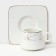 Ceramic coffee masisi set, 12 items: 6 cups 100 ml, 6 saucer d = 11 cm, white color