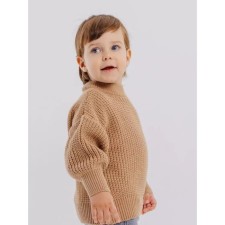 Sweater Children's Knitted Rant KnitWear, height 68 cm, beige color