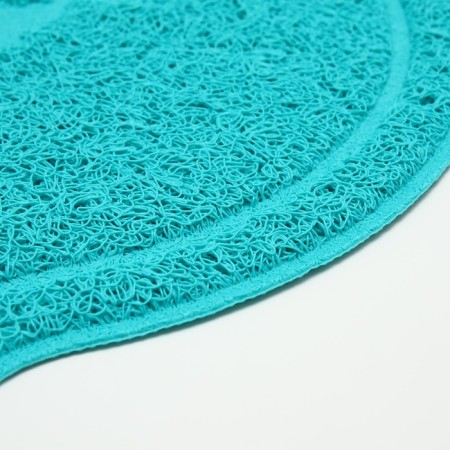 2-in-1 rug for a bowl/animal toilet two circles, 47 x 26 cm, turquoise-3