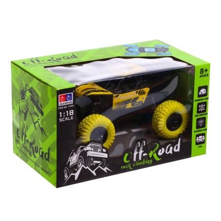 Radio-controlled jeep-trial jeep, works on the battery, yellow color-7