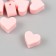 Busina silicone "heart" light pink d = 1.4 cm