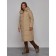 Coat insulated winter female, size 48, color light brown