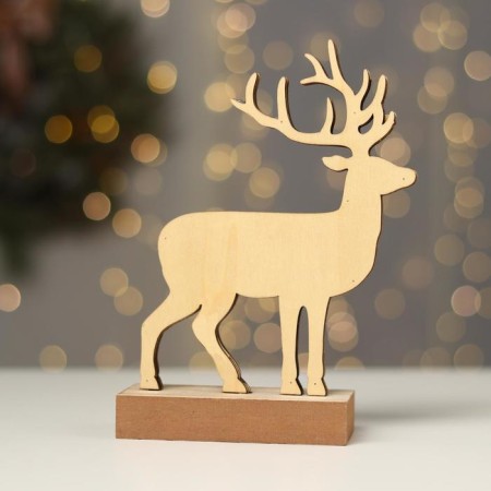 New Year's decor with backlight "New Year's Deer" 11 × 5 × 19 cm-3