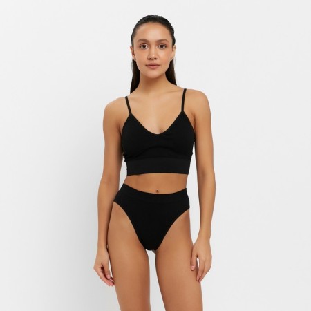 Female set (top, panties) Black color, size 42-44